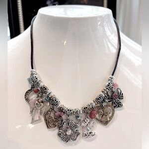 Angel‎ & Love Charm Necklace Jewelry